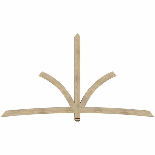 Ekena Millwork Davenport Rough Sawn Timber Gable Bracket, Douglas Fir, 108"W x 58"H x 4"D x 4"F, 13/12 Pitch GBW108X58X0404DAV00RDF - main